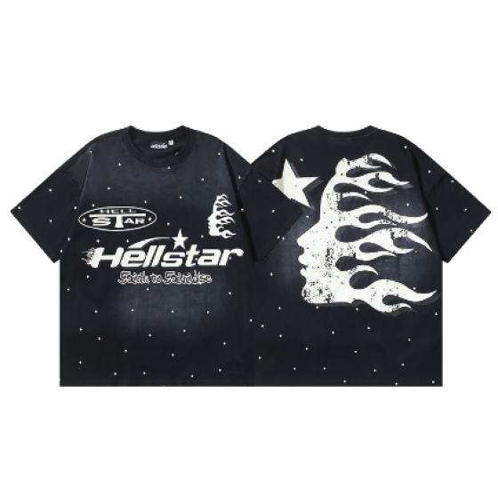 Hellstar Washed Print Short-Sleeve T-Shirt